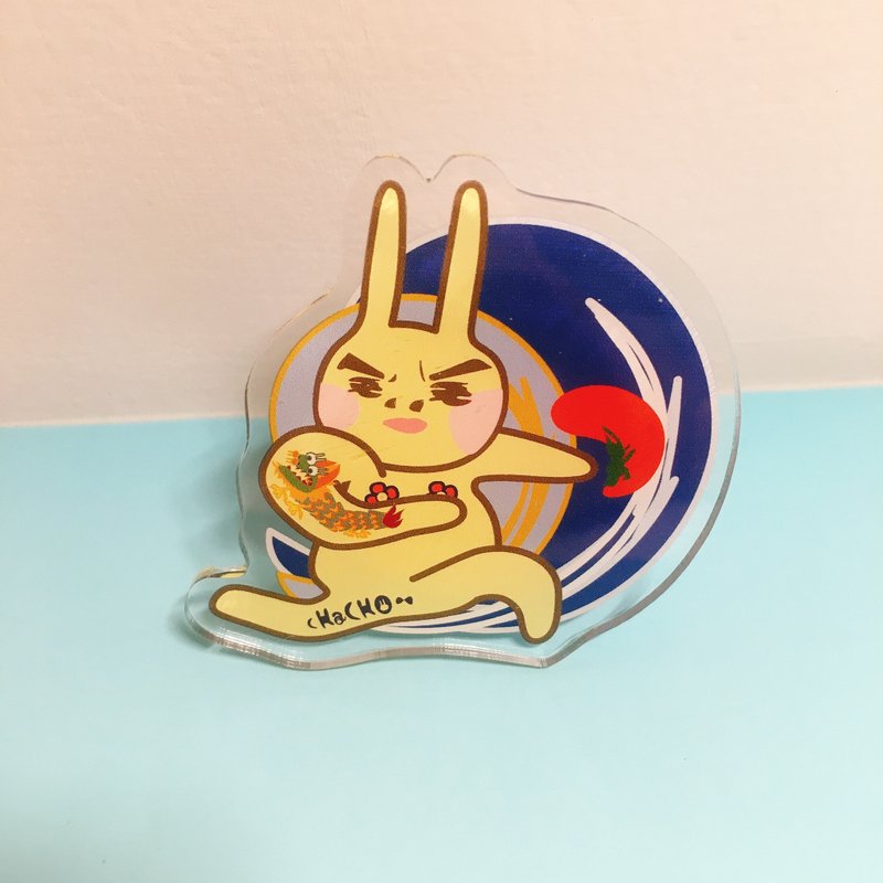 压克力手机气囊支架 | あにき大哥鼻孔兔款-江湖风味感 - 手机座/防尘塞 - 压克力 蓝色