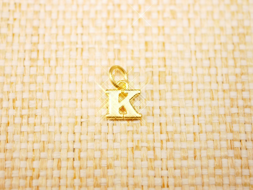 黄金坠子-K字母坠子金饰-黄金9999 - 项链 - 24k 金 金色
