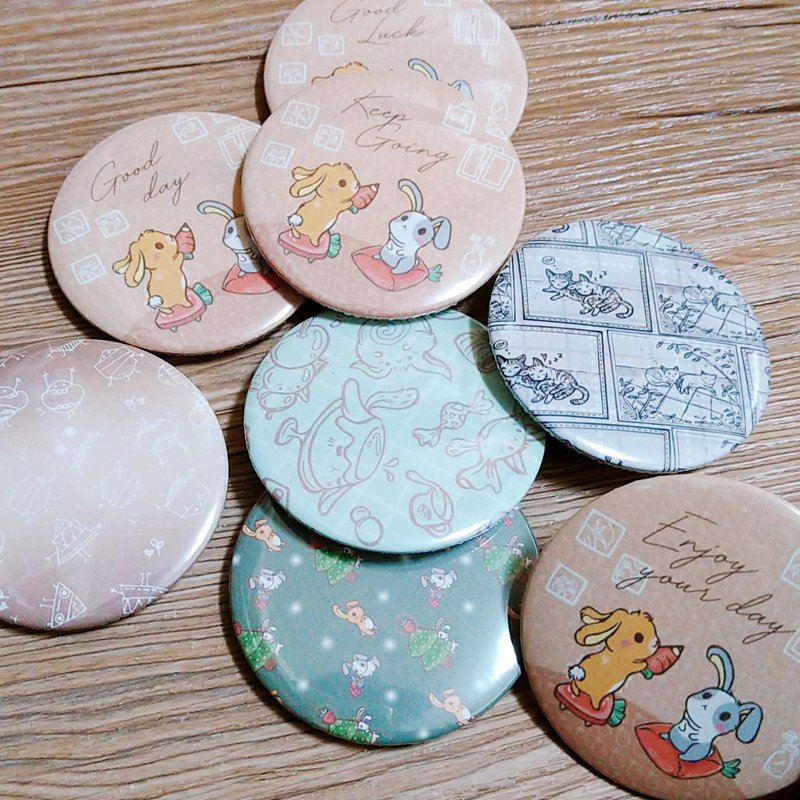 new【轻巧随身镜】定制化・5.8cm・婚礼小物学校礼物幼儿园分享礼 - 其他 - 塑料 