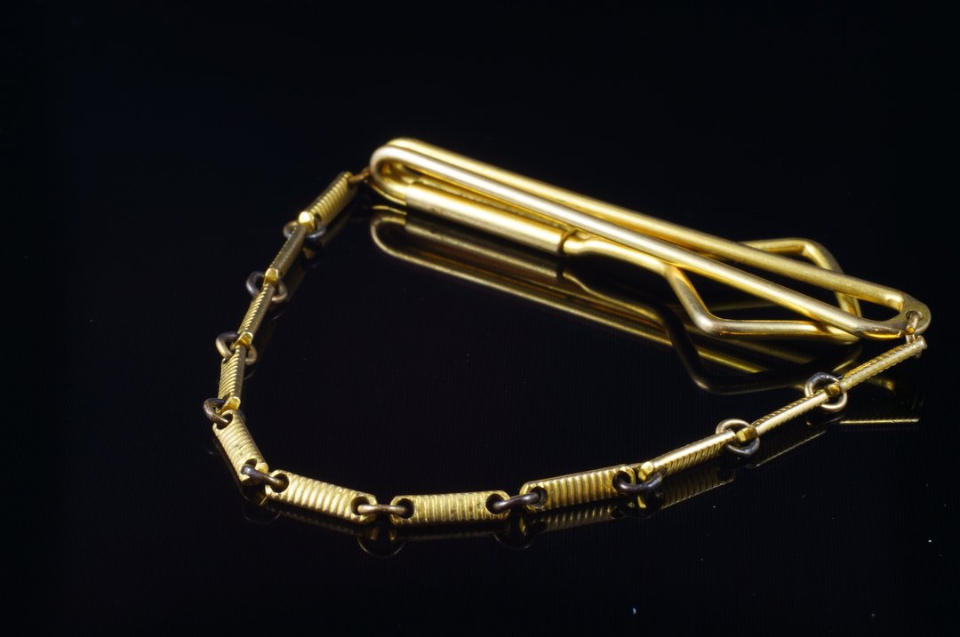 【C'est Cufflinks】SWANK美制古着金色链式领带夹 - 其他 - 其他金属 金色