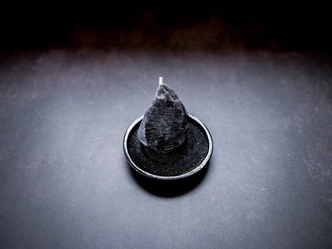 PEACE : ZEN GARDEN CANDLE : Black Color - 蜡烛/烛台 - 蜡 黑色