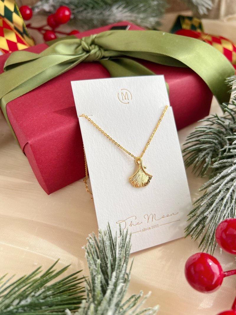 【精致礼盒】银杏叶项链 #秋天 温柔系 质感 金项链 项链 - 项链 - 其他材质 金色