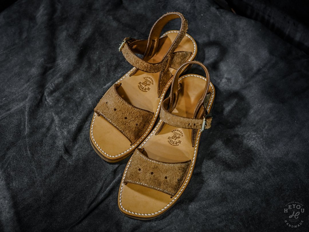 Leather Sandals 复刻法军公发皮革凉鞋-黄棕 - 男女凉鞋 - 真皮 多色