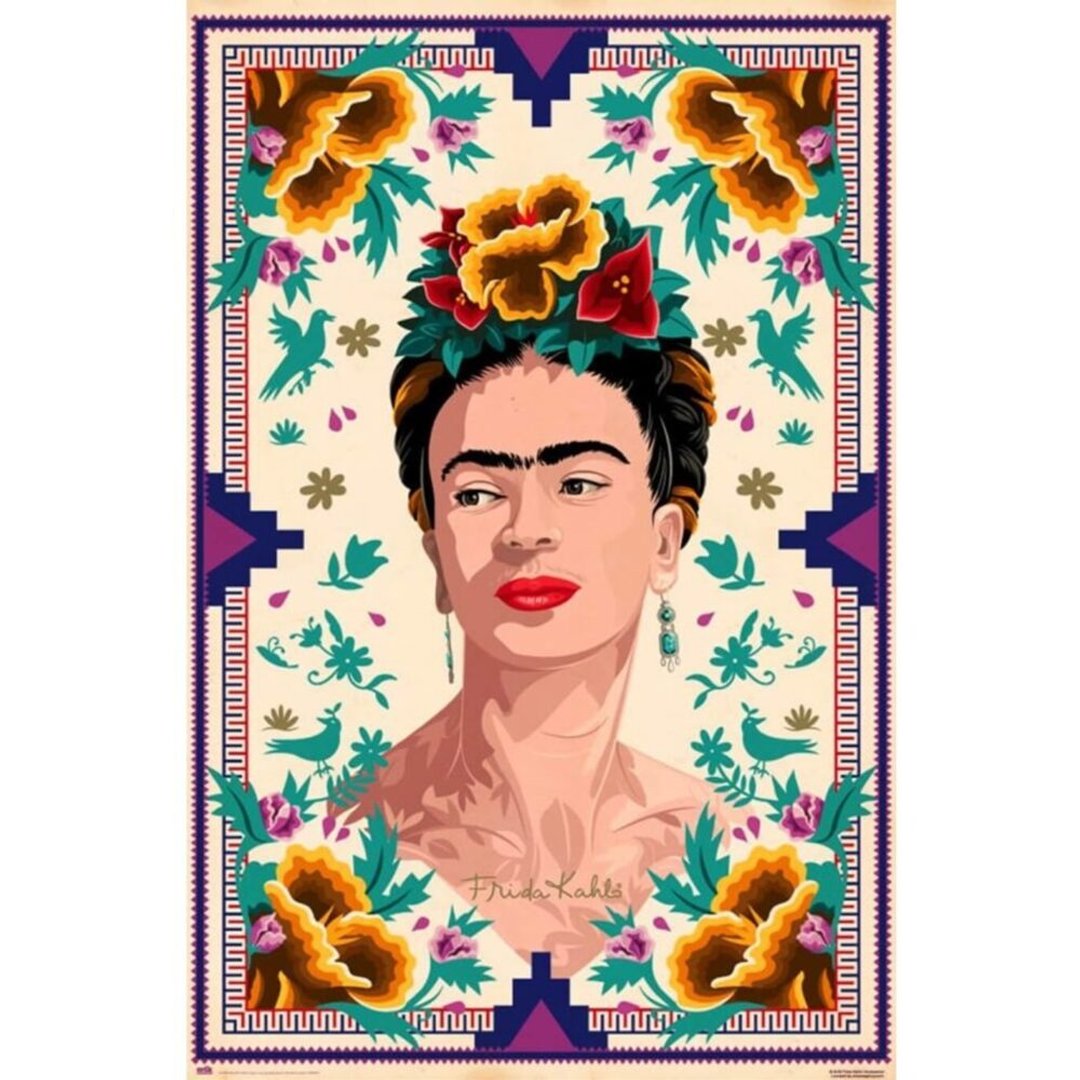 【芙烈达 卡萝】自画像海报 墨西哥刺绣/挥洒烈爱 - 海报/装饰画/版画 - 纸 多色