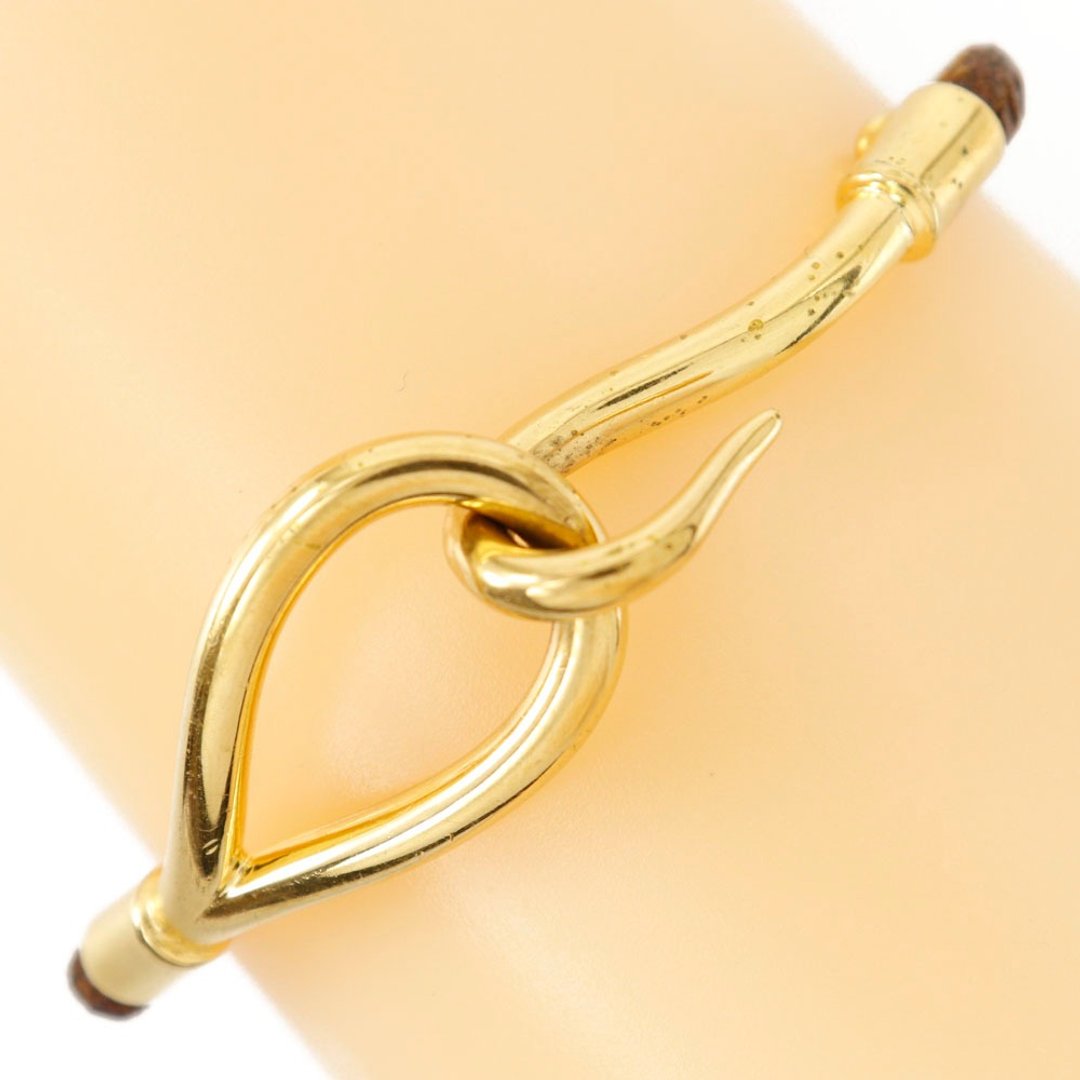 【日本直送】爱马仕 HERMES Jumbo Double Tour 双环手链 镀金x皮革 约9.6g 女仕【二手】 - 手链/手环 - 其他金属 金色