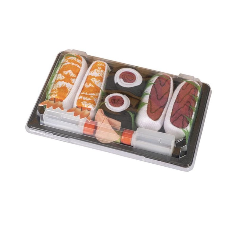 【交换礼物】3入 寿司大满贯袜 | 附包装 圣诞  | 秋冬 中长袜 - 袜子 - 棉．麻 多色