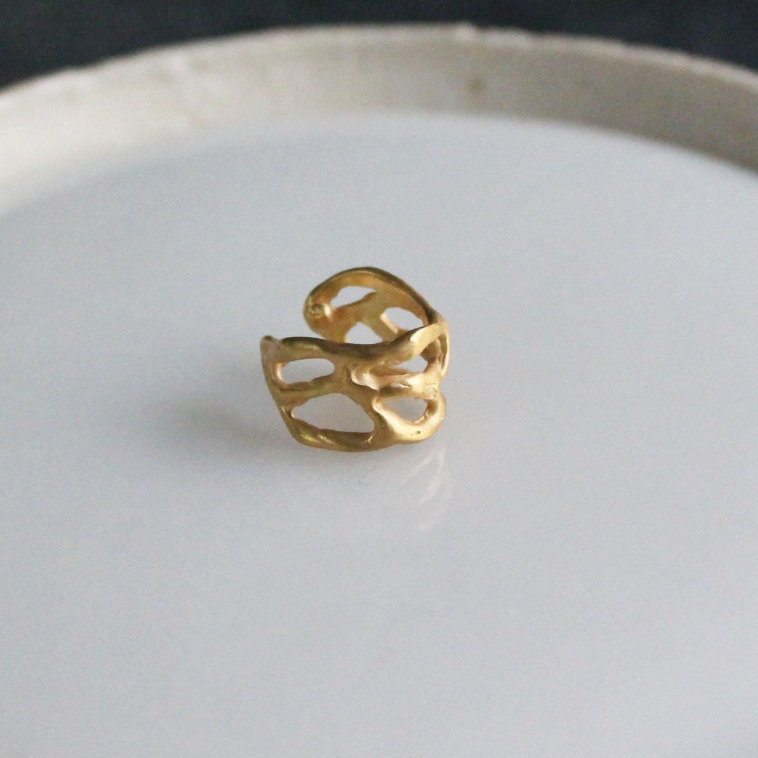 -单耳贩售- 晨雾 纯银 耳骨夹 /Brume ear cuff/ - 耳环/耳夹 - 纯银 金色