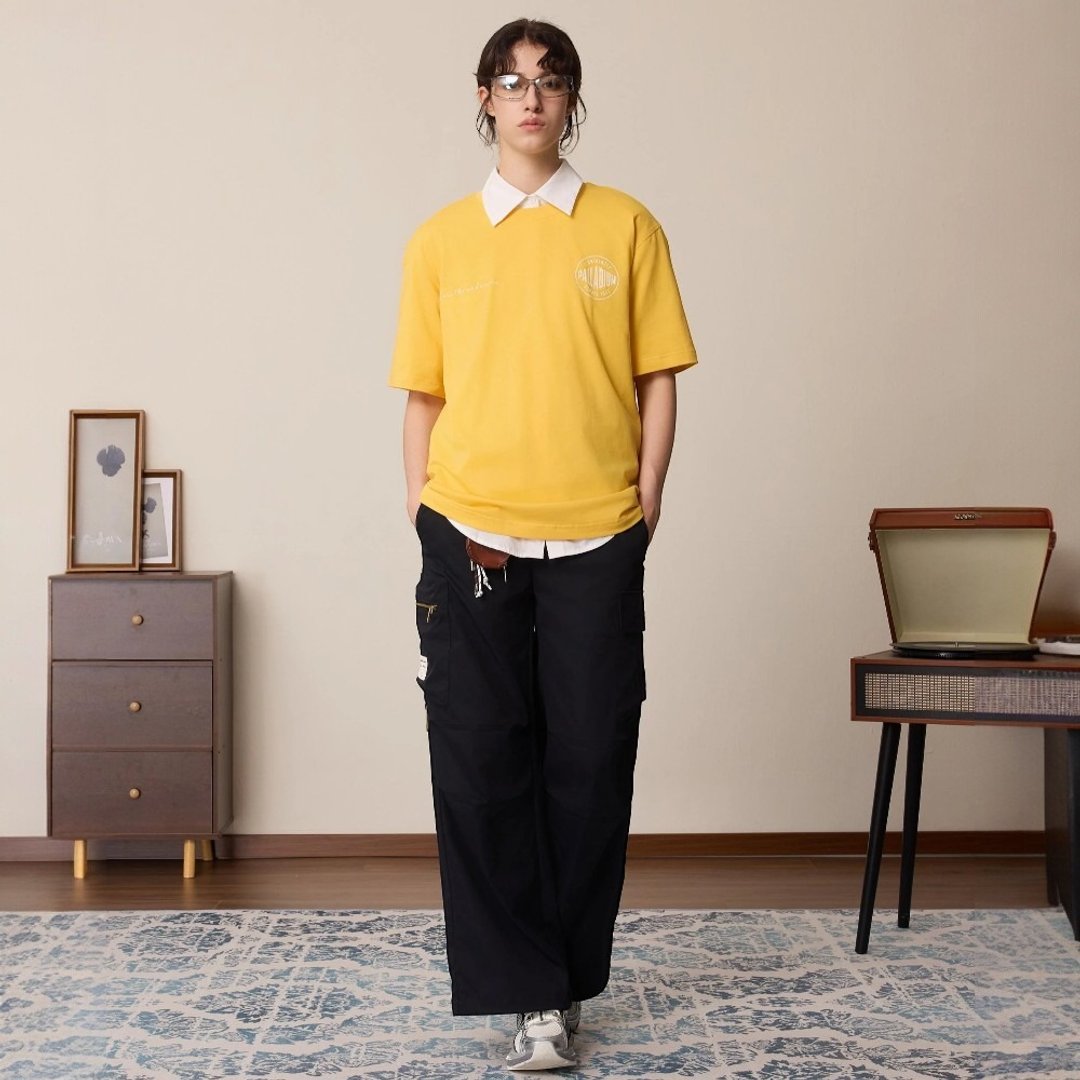 PALLADIUM 素面LOGO短T 男女款 太阳黄 1011346 - 女装 T 恤 - 其他人造纤维 白色