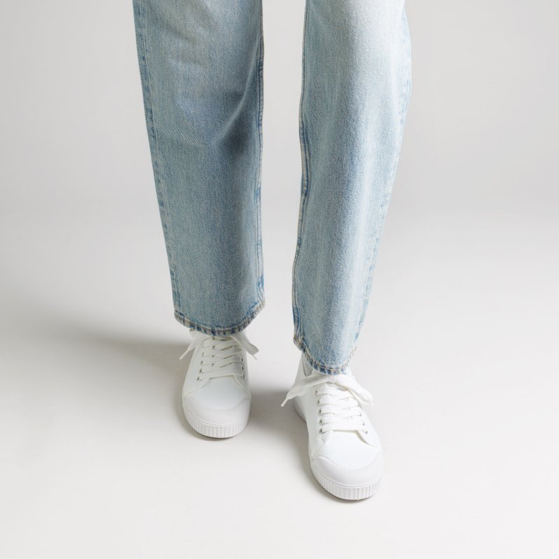 小白鞋 女款 / 法国Spring Court官方旗舰 / G2 / 有机棉 - 女款休闲鞋 - 棉．麻 白色