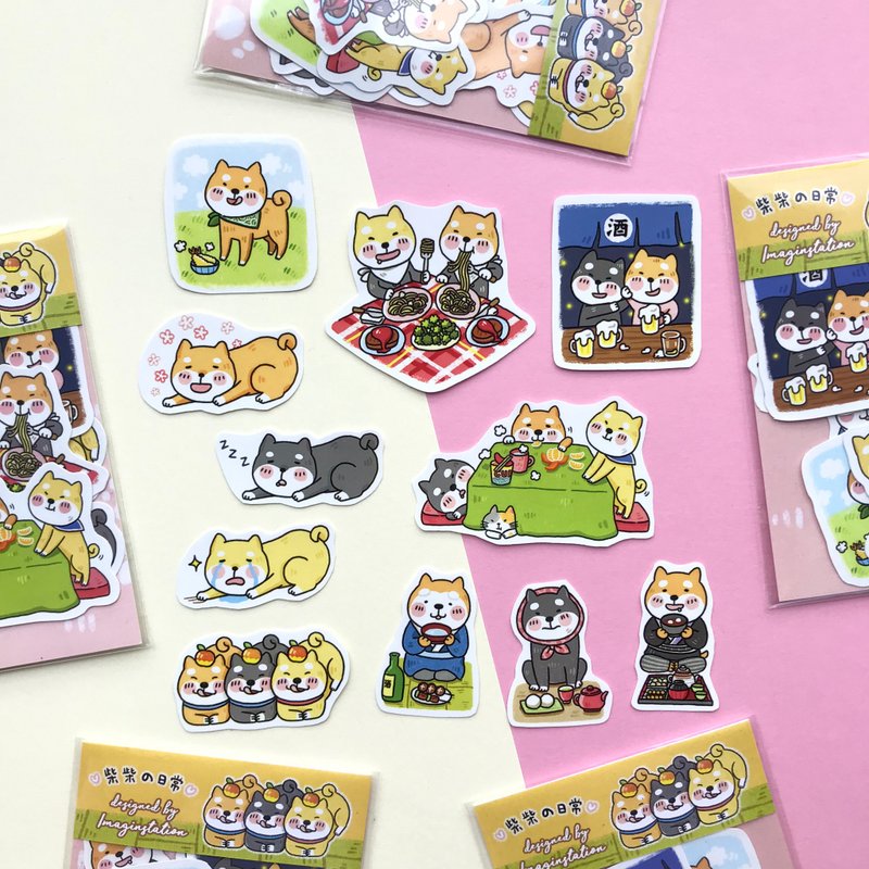 柴柴の日常 I 贴纸包 I - 贴纸 - 塑料 黄色