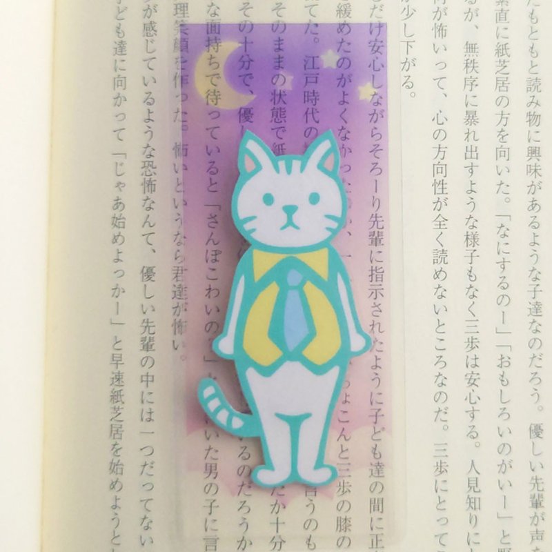 透明书签 梦川系列/双面插画//梦川猫/紫色 - 书签 - 其他材质 紫色