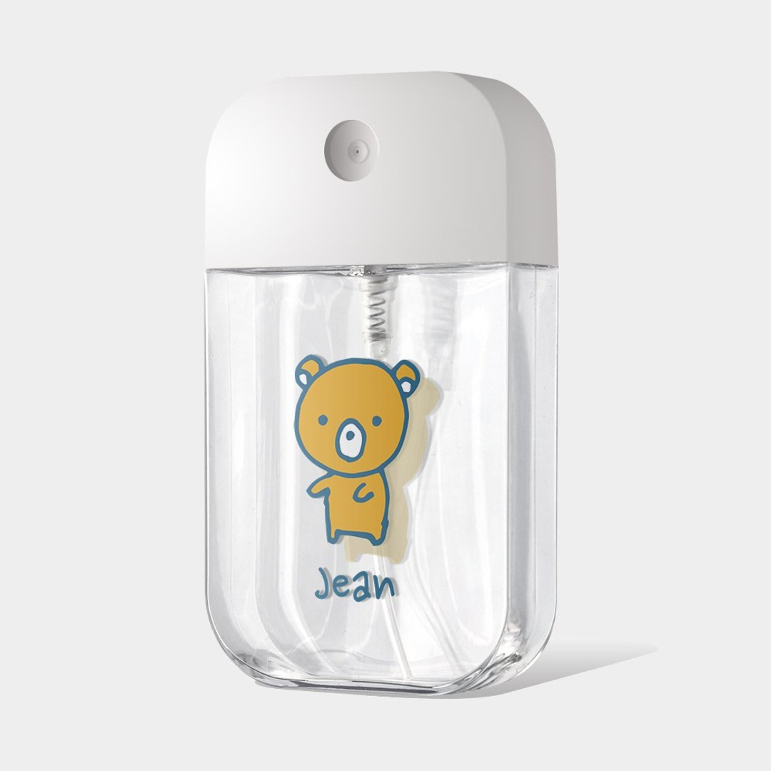 定制化英文名 小棕熊 酒精瓶 卡片式喷瓶 PU073 - 收纳用品 - 塑料 咖啡色
