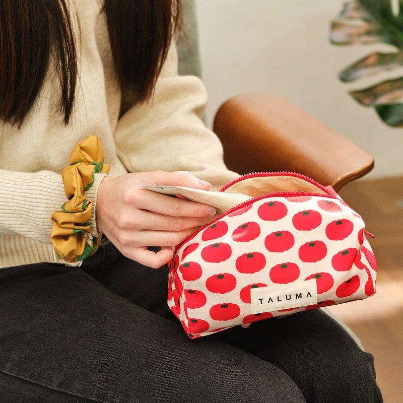 车轮茄数位印花帆布化妆包 - 化妆包/杂物包 - 聚酯纤维 红色