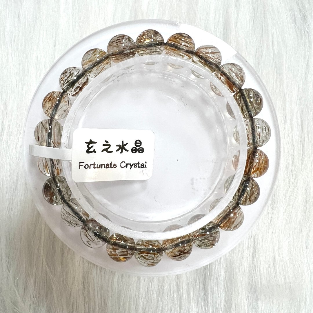 黑金超七手串 | 水晶 | 水晶手串 | 水晶手链 | 水晶手链 - 手链/手环 - 水晶 金色