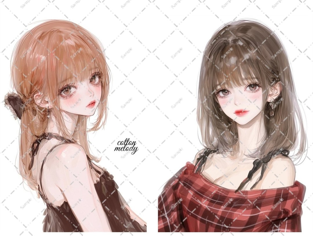original sticker no.5827 人物贴纸 原创贴纸 人物贴纸 女孩贴纸 原创人物贴纸 - 贴纸 - 纸 