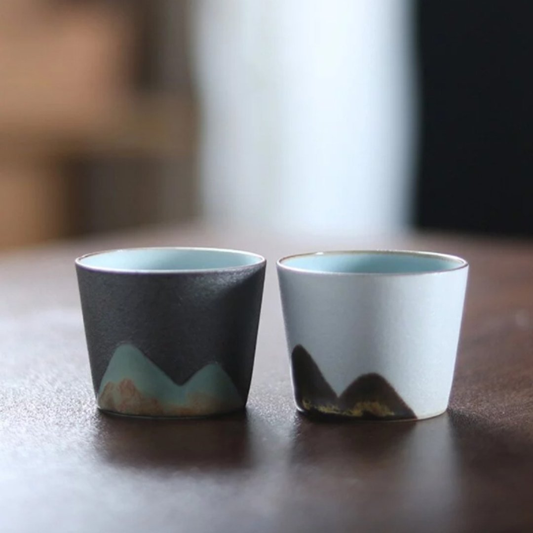 品藏 匠心古意 磨砂釉彩品茗杯-对杯2入 - 咖啡杯/马克杯 - 瓷 