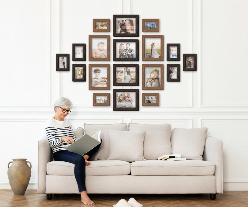 壁挂式木质相框套装相框拼贴新家居装饰画廊 - 墙贴/壁贴 - 木头 多色