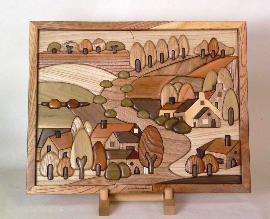 Woody Picture Southern France Provence - 海报/装饰画/版画 - 木头 咖啡色