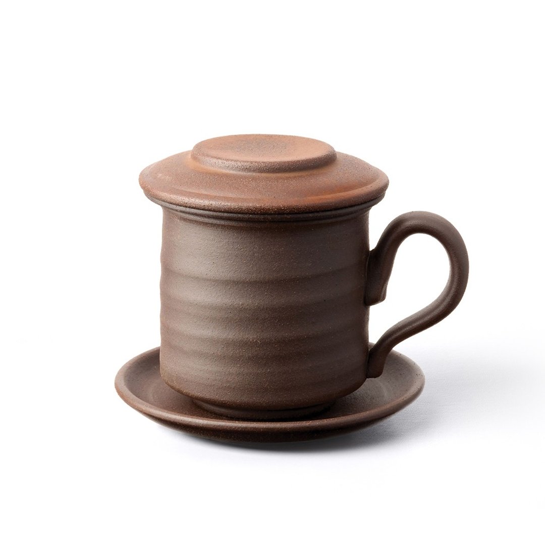 陶作坊│老岩泥素面同心杯 - 茶具/茶杯 - 其他材质 咖啡色