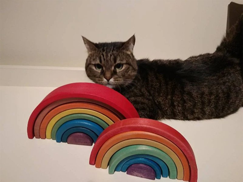 Wooden Toy Rainbow, Montessori Toy - 玩具/玩偶 - 木头 多色