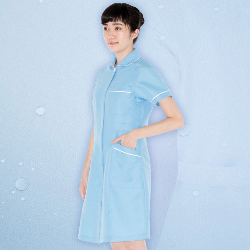 多色纳米抗菌护士裙医美诊所制服长裙ND6806 - 洋装/连衣裙 - 聚酯纤维 多色