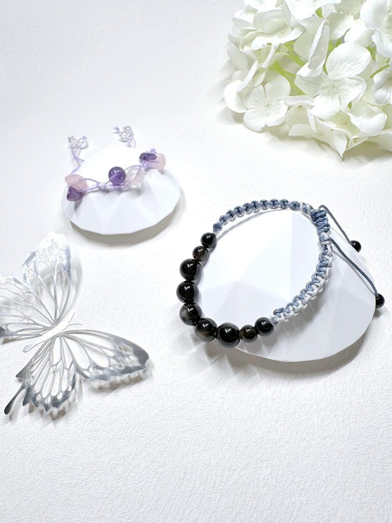 银曜石 Silver Obsidian 手绳 - 手链/手环 - 水晶 