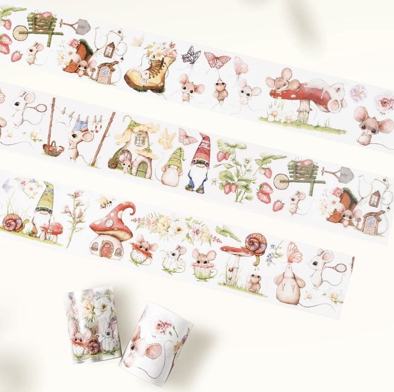 栗吱鼠 PET 和纸胶带 5米卷 - 纸胶带 - 纸 多色