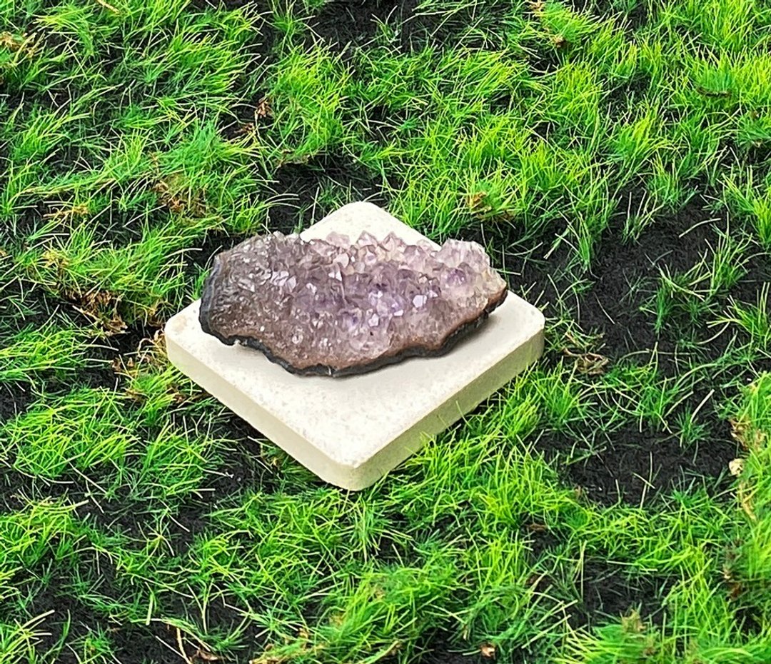 能量摆饰-天然原皮原矿梦幻几何紫晶簇 紫水晶 财运水晶 快速出货 - 摆饰 - 水晶 紫色