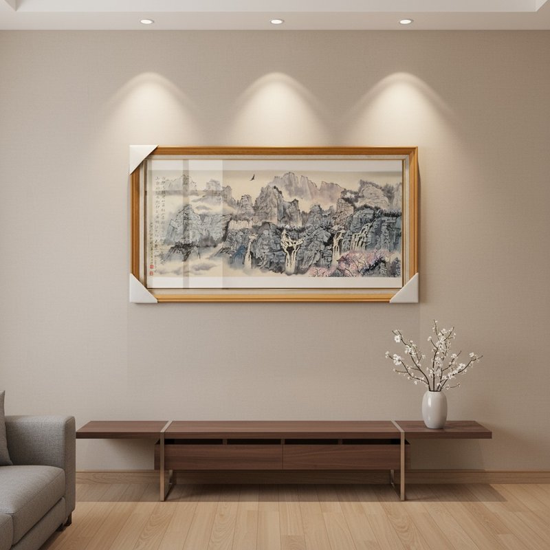 展翅上腾 圣经书画原作 水墨设色 生宣纸 横幅作品 - 海报/装饰画/版画 - 纸 