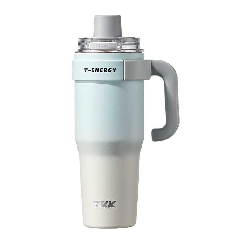 【TKK】T-One 弹盖冰坝杯 316不锈钢x陶瓷喷涂 1200ML-霞光蓝 - 保温瓶/保温杯 - 不锈钢 蓝色