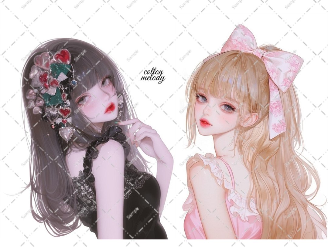 original sticker no.6348 人物贴纸 原创贴纸 人物贴纸 女孩贴纸 原创人物贴纸 - 贴纸 - 纸 