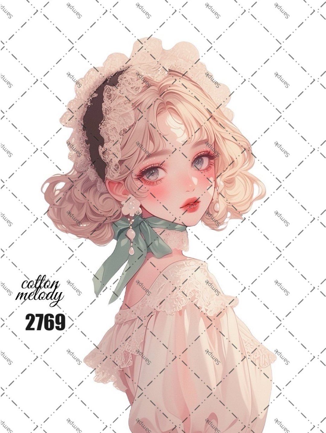 original sticker no.2769 人物贴纸 原创贴纸 原创人物贴纸 装饰贴纸 cotton melody - 贴纸 - 纸 