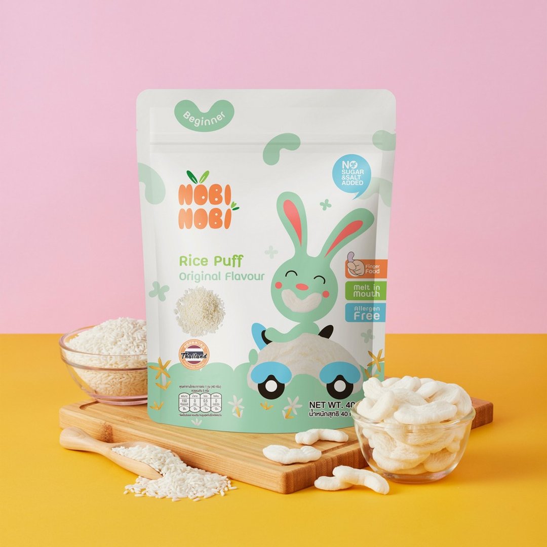 泰国【Nobi Nobi】娜比 弯弯米菓-原味(40g) - 其他 - 其他材质 绿色