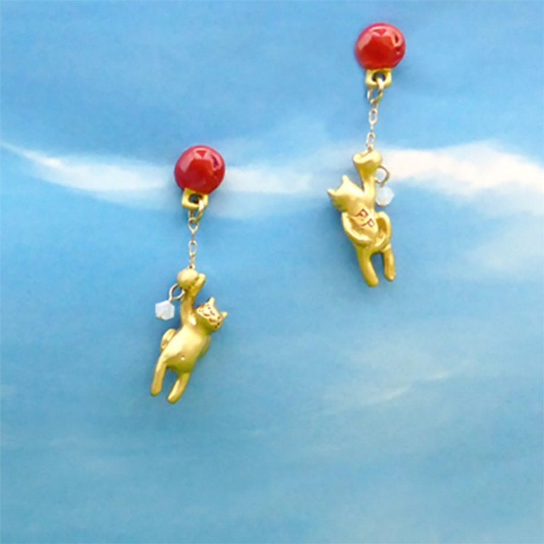 Flying to Nowhere Nariyuki Kase / Earrings PA359 - 耳环/耳夹 - 其他金属 金色