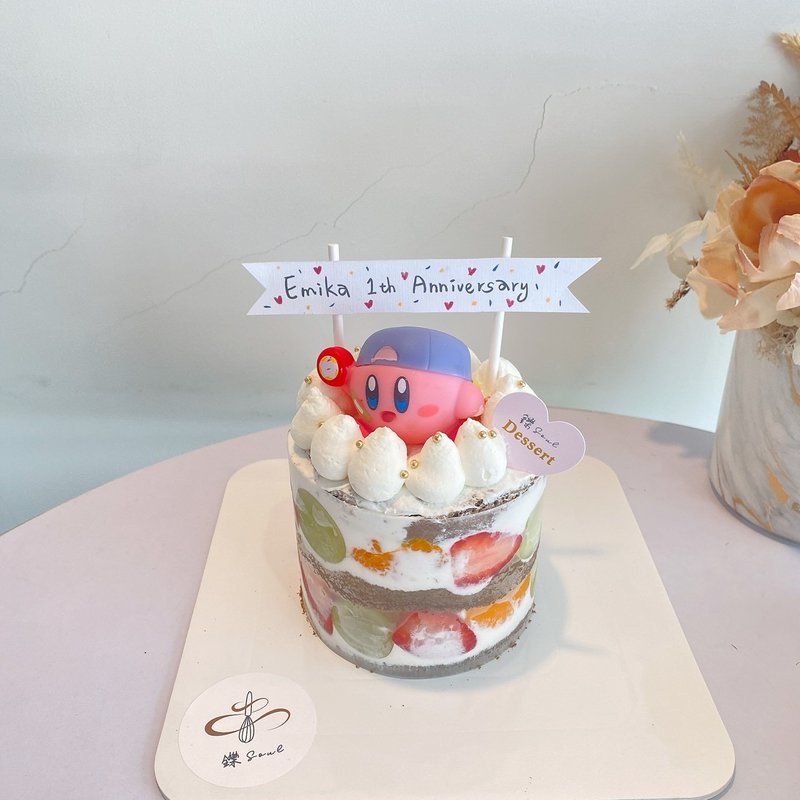 卡比之星主题蛋糕 公仔裸蛋糕 公仔蛋糕 水果蛋糕 定制化 铄甜点 - 蛋糕/甜点 - 新鲜食材 