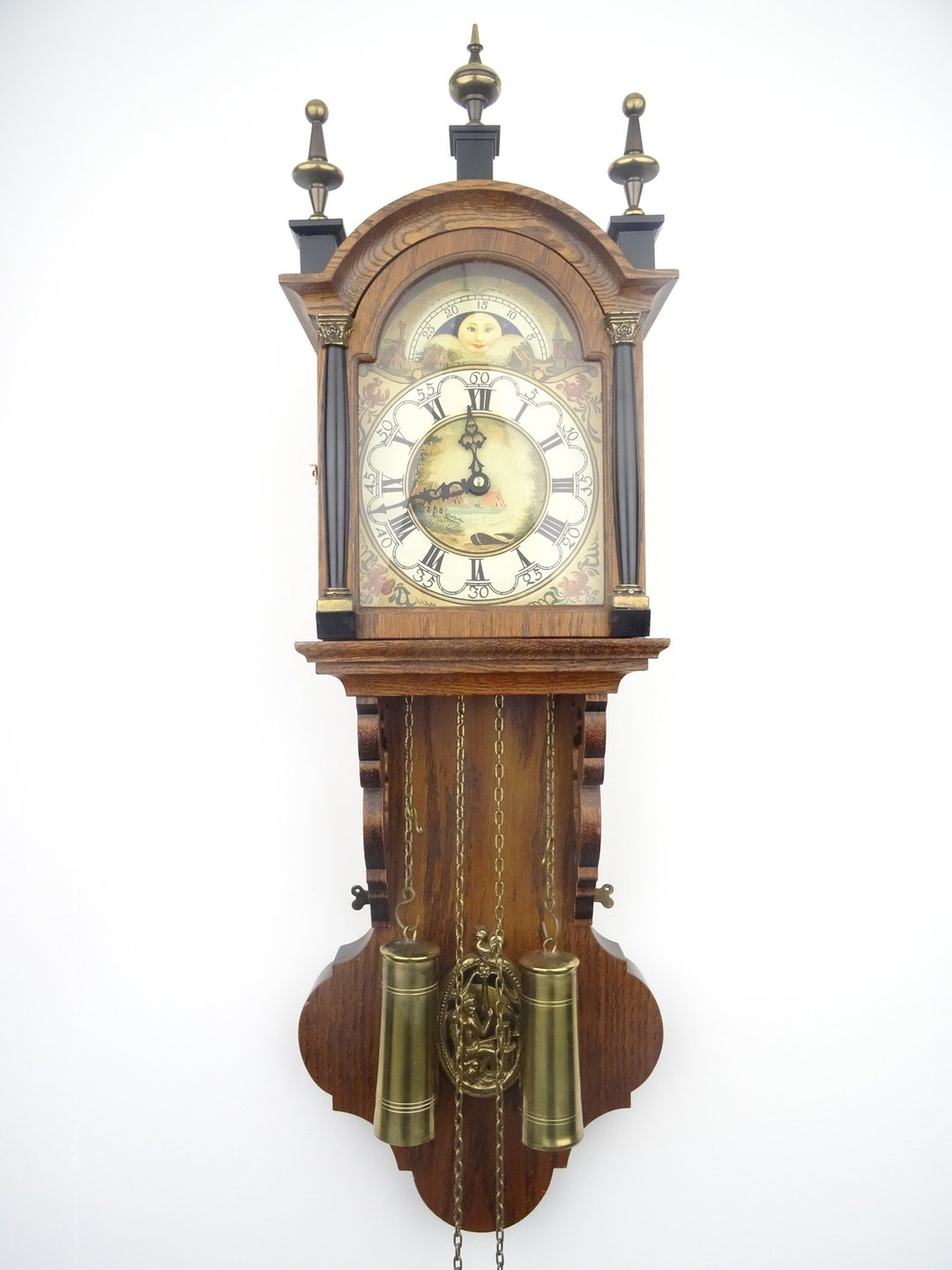 Antique Vintage Friesian Dutch Wall Clock 8 day (Warmink Wuba era) - 时钟/闹钟 - 木头 咖啡色