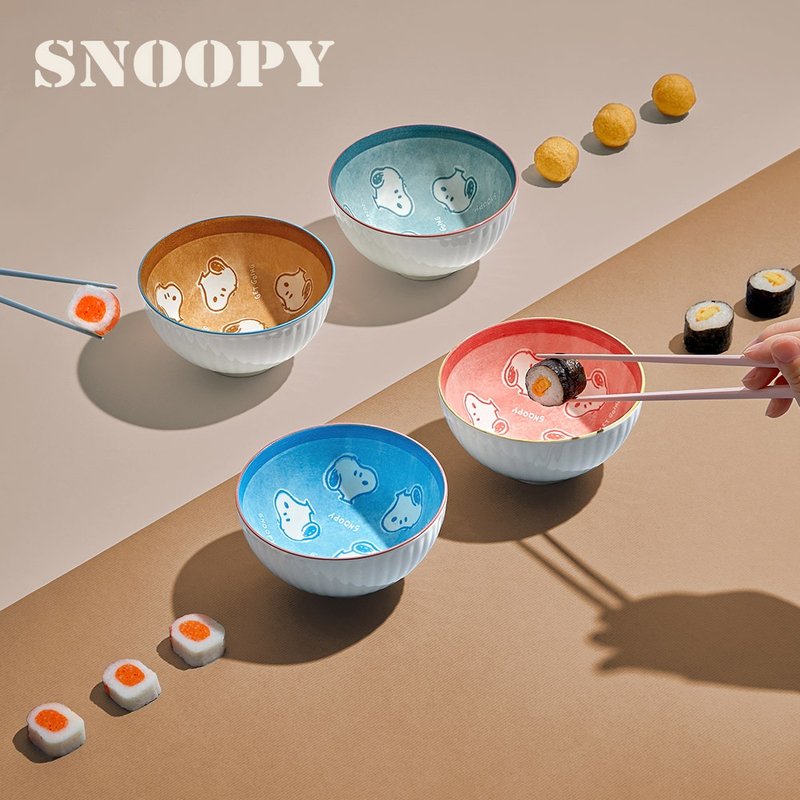 Snoopy史努比 童趣陶瓷碗2入组(320ml/入*2) - 碗 - 瓷 