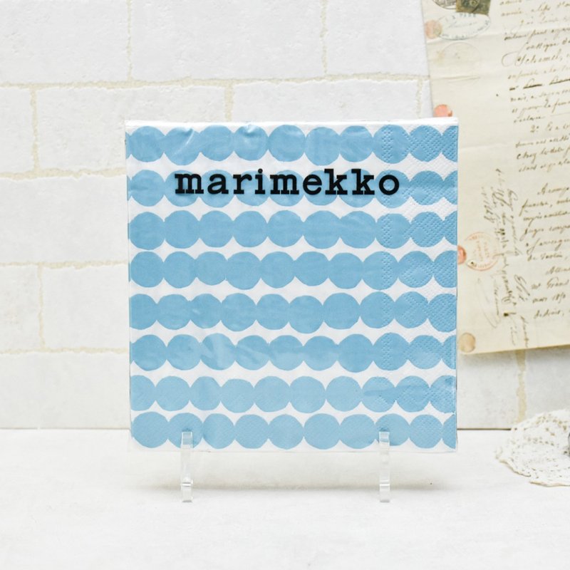 德国餐巾纸-marimekko联名款 水蓝点点 - 餐垫/桌巾 - 纸 
