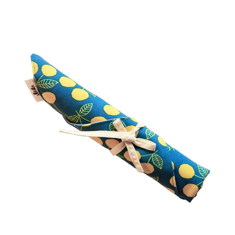 【一角筷套组】- 黄果点点 - 餐刀/叉/匙组合 - 棉．麻 黄色