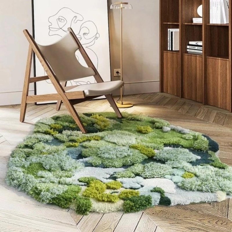 北欧风 手作 新西兰羊毛地毯 梵高之夏 客厅卧室 床边垫 家居装饰 - 地垫/地毯 - 羊毛 