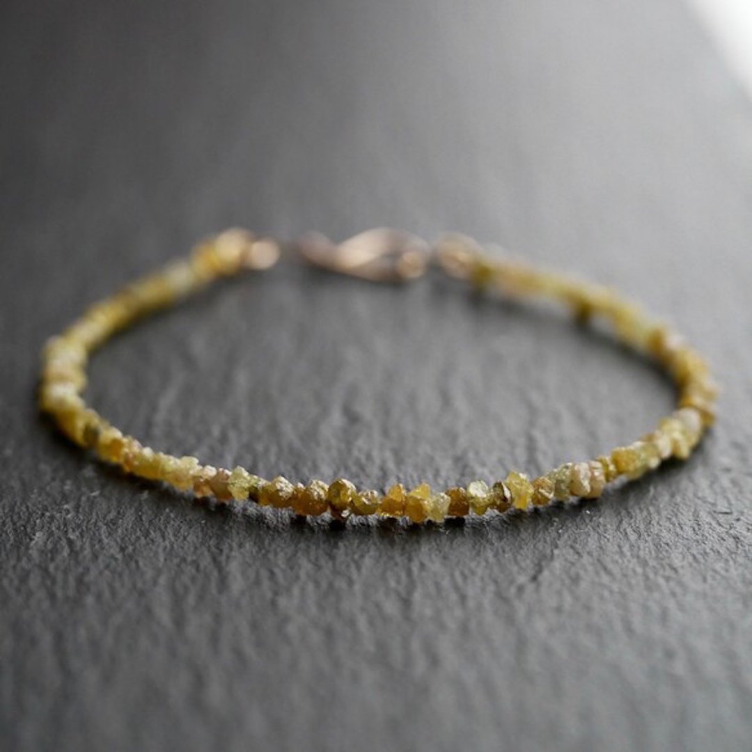 Rough Yellow Diamond bracelet - 手链/手环 - 宝石 黄色