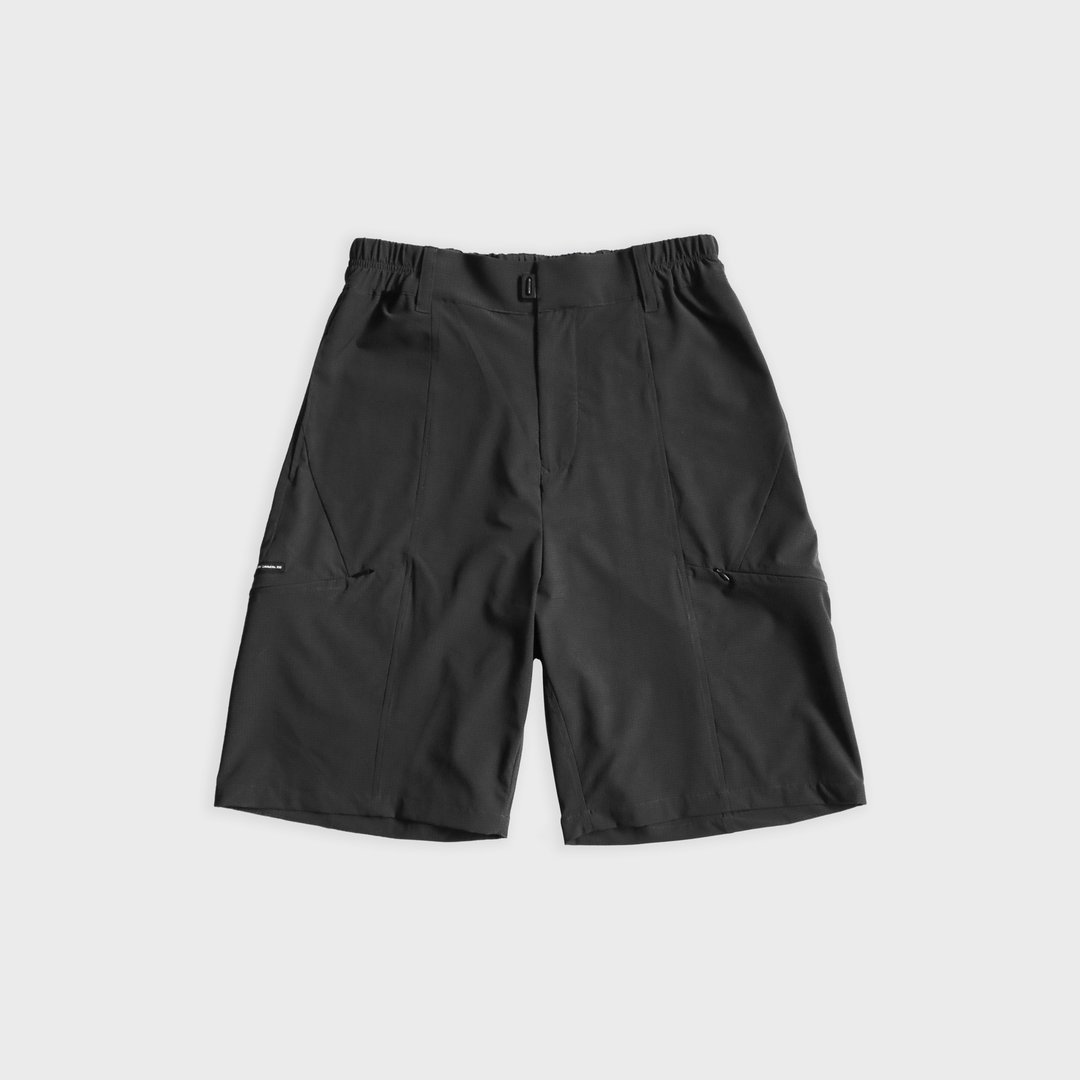 DYCTEAM -  see-through Loose-fit short pants (black) - 男士短裤 - 其他材质 黑色