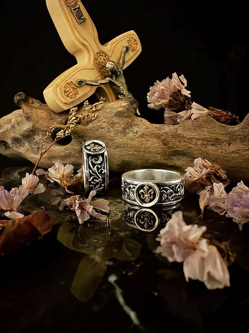 【巴洛克系列】王者印记/戒指/银 - 戒指 - 纯银 银色