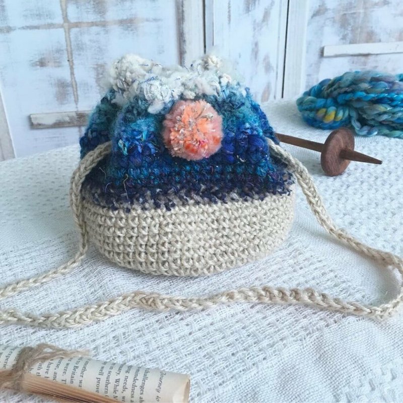 香港【1 人成团】 富士山彩纱钩织包工作坊 - 编织/羊毛毡/布艺 - 棉．麻 