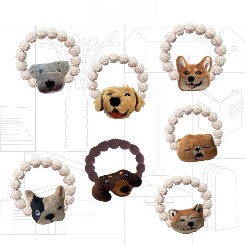 狗狗发圈｜犬类 - 发饰 - 其他材质 咖啡色