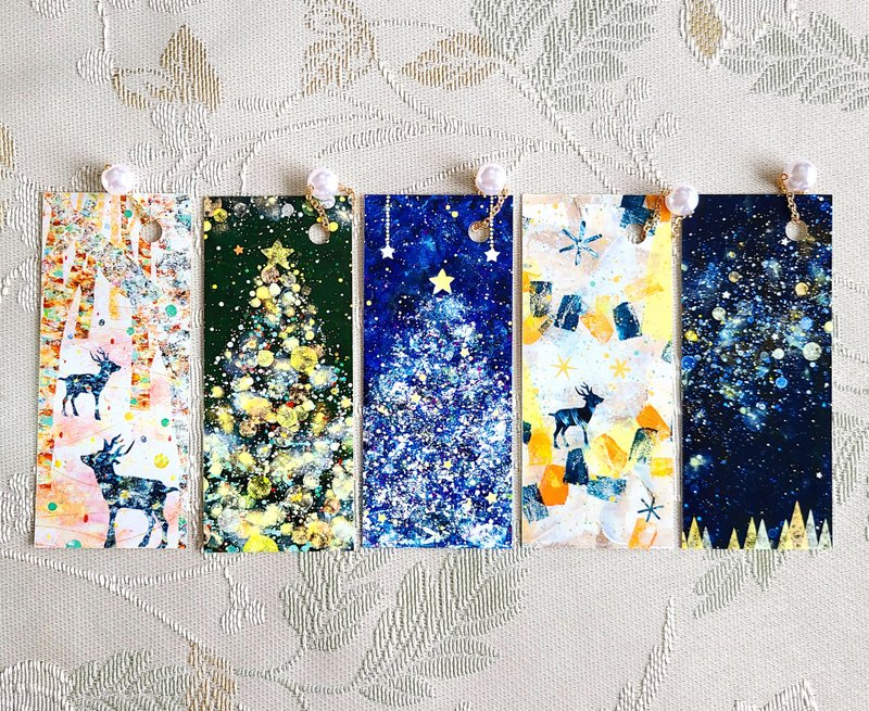 Christmas/Winter Bookmark 3 (set of 5) - 书签 - 纸 多色