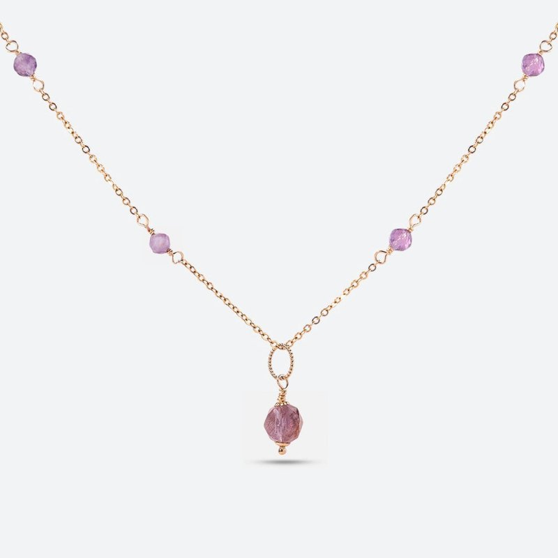 星钻紫幽灵14K包金项链 礼物 - 项链 - 水晶 紫色