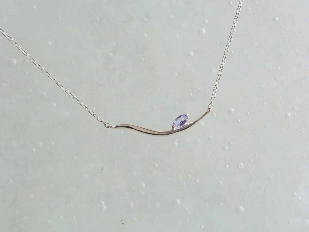 Vindur necklace tanzanite silver - 项链 - 宝石 蓝色