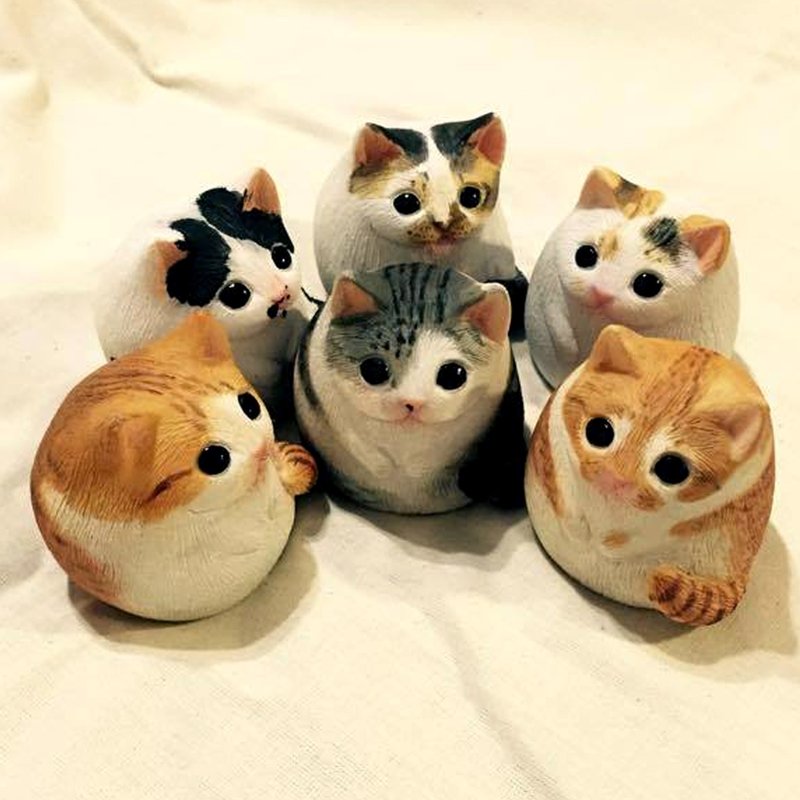 定制化 疗愈圆滚滚系列-猫咪喵呜 Cat/Kitten - 摆饰 - 树脂 