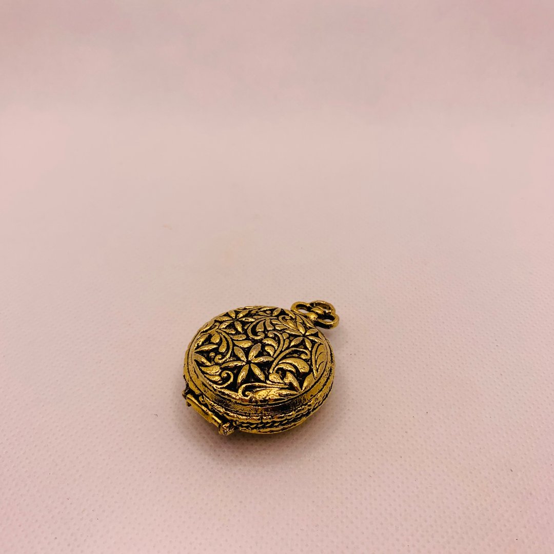 Vintage 金色香膏饰品盒 - 其他 - 其他金属 